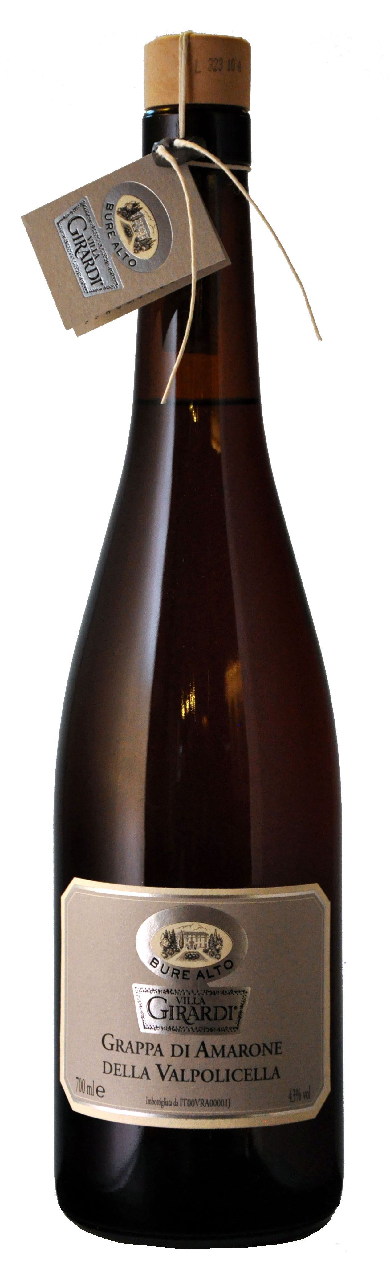 Grappa di Amarone d.Valp.Villa Girardi "Bure Alto" affinata 43% Vol.